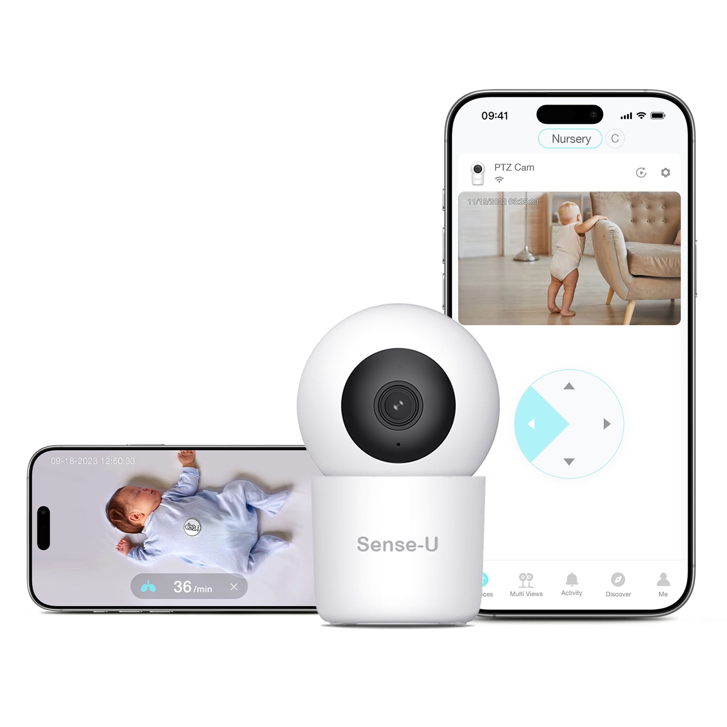Security Camera Best Baby Monitor For Sids Sense-U AI 2K Baby