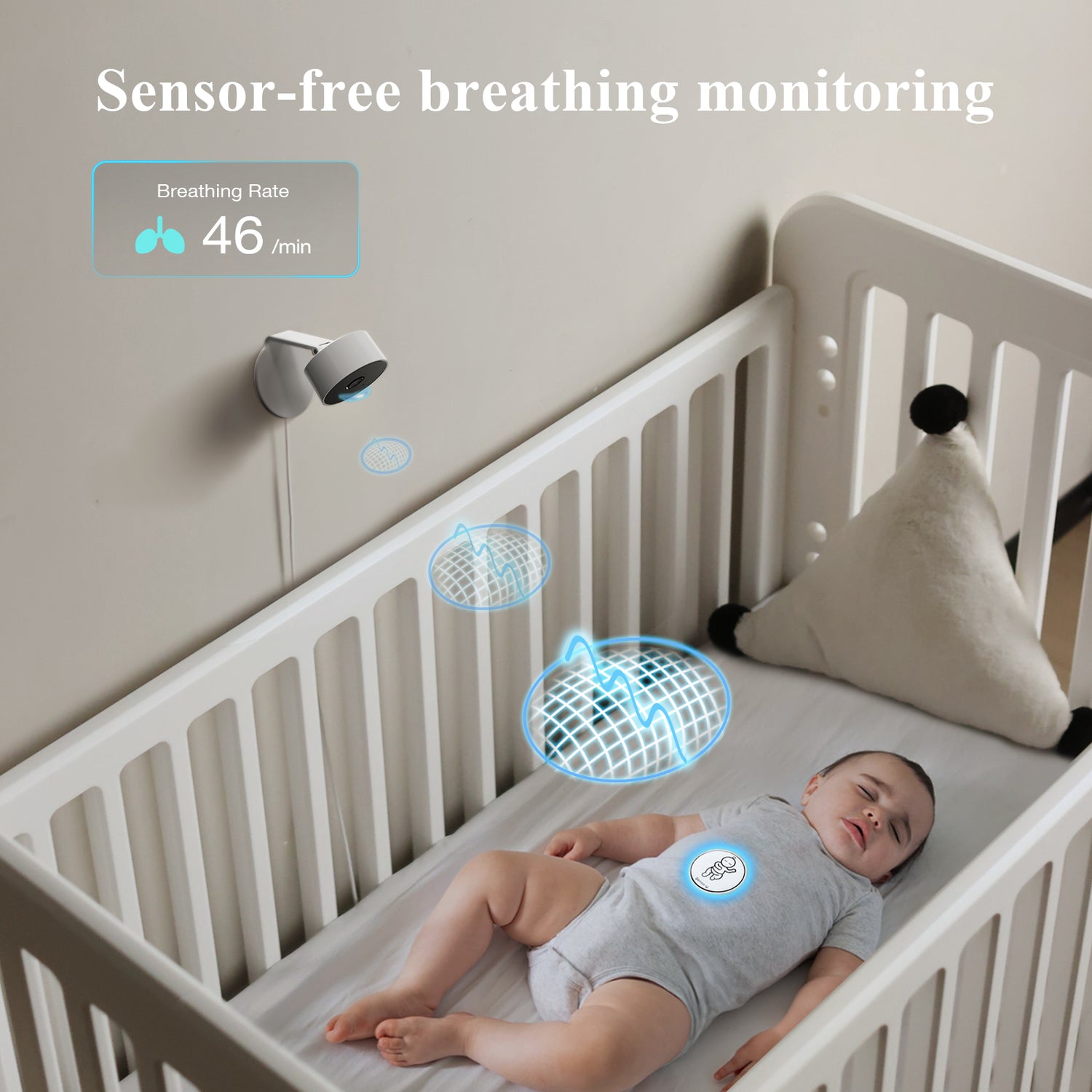 Babysense Baby Crib Monitor Breathing Sensor Mat For Babies Motion