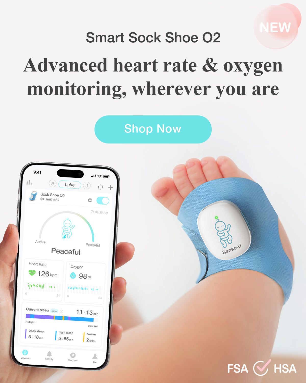 Track More, Worry Less: Sense-U Pro Baby Movement Monitor (FSA/HSA
