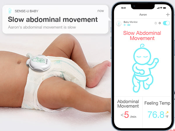 Sense-U Smart Baby Monitor: Breathing Movement, Rollover, Temperature