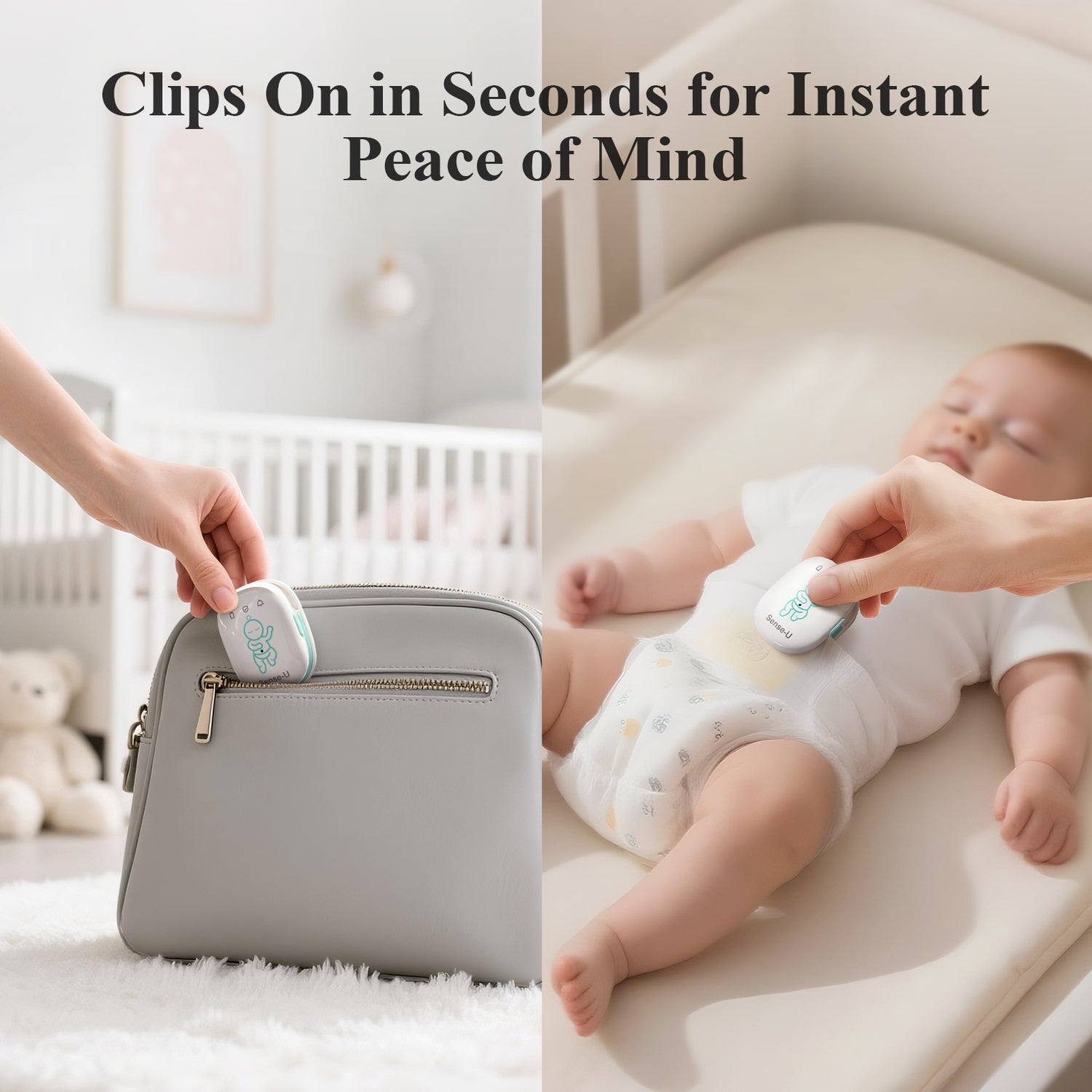 Sense-U Baby Breathing Monitor: Breathing Movement, Rollover