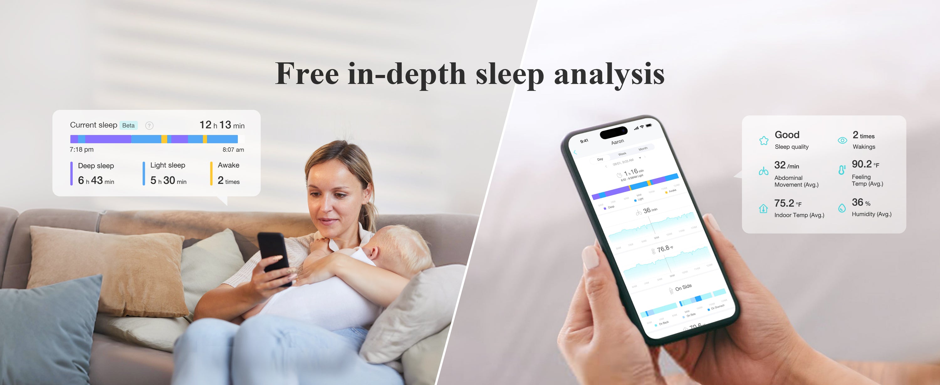 monbaby snuza baby breathing heartbeat monitor
