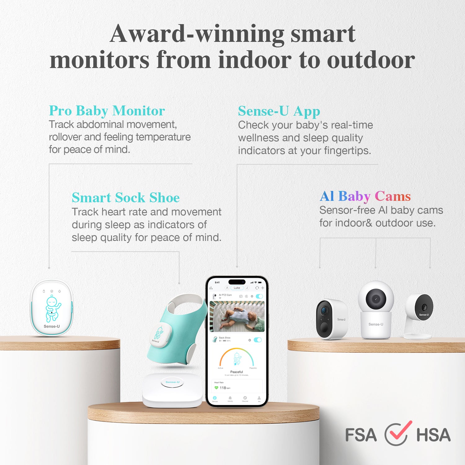 Owlet Dream Sock- FDA-Cleared Smart Baby Monitor With Live Health