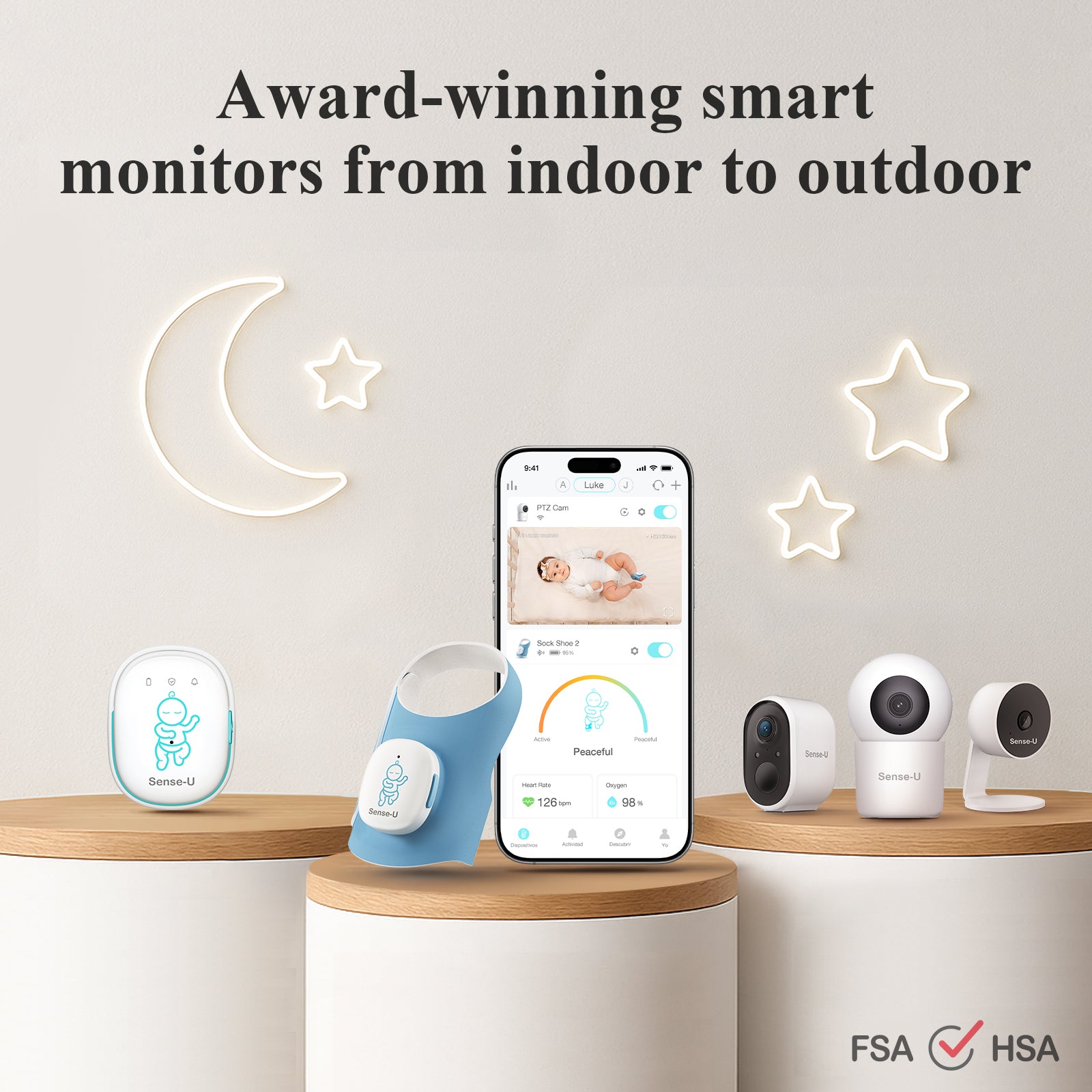 Sense-U Sock Shoe Bundle: Heart Rate,Movement, Video, Audio