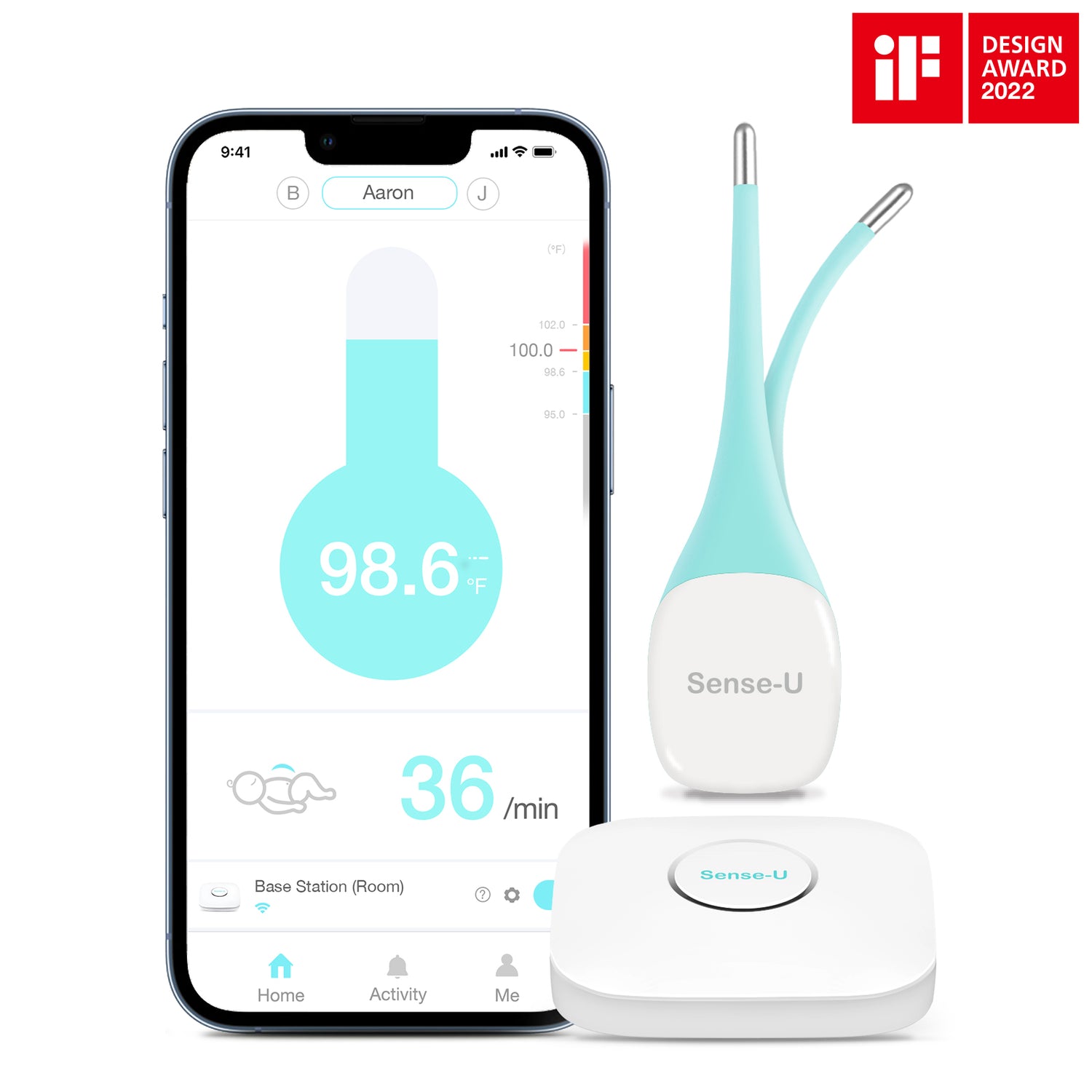 Temperature Sensor Wrist Watch With Thermometer Wearable Baby