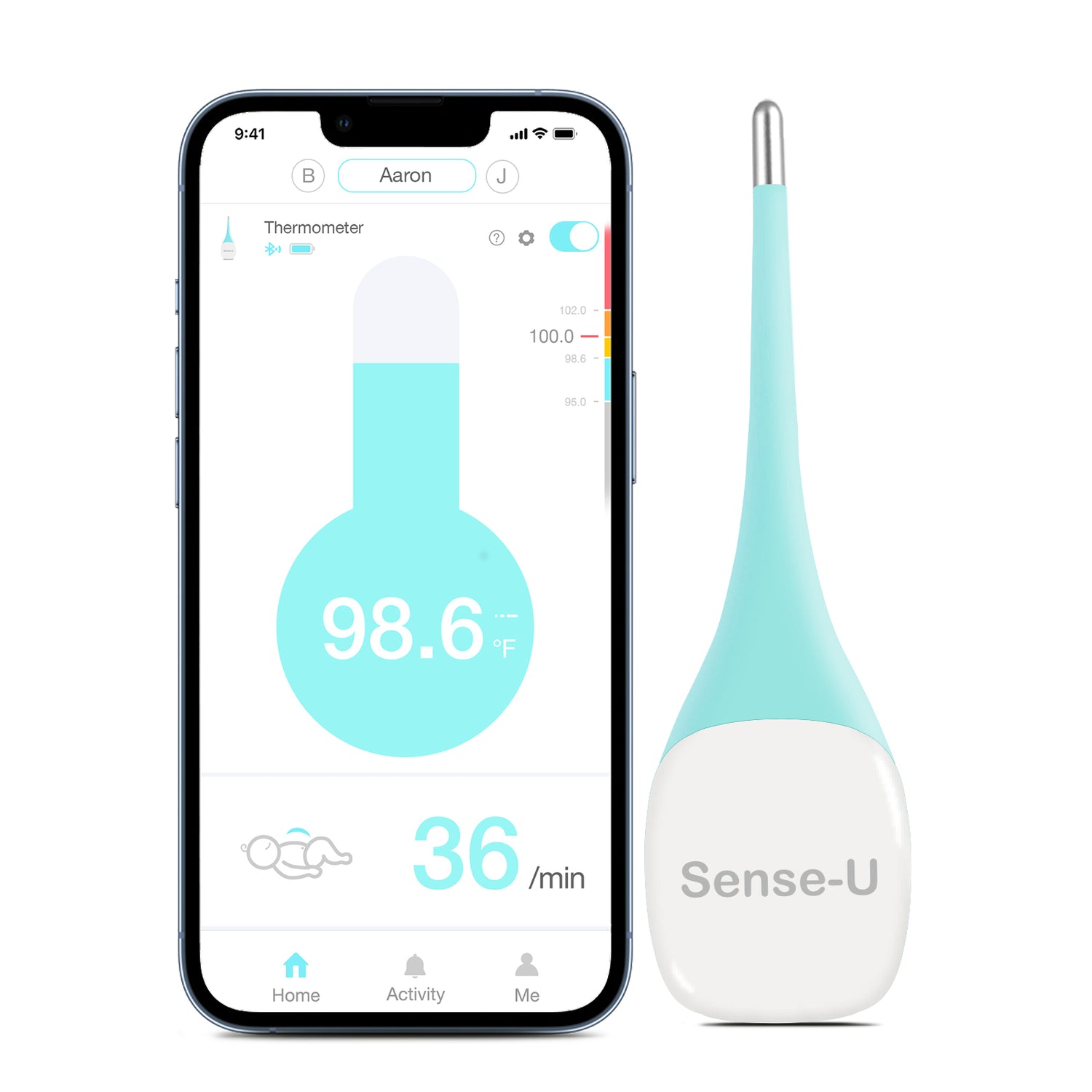 STEADYTEMP® Smart wearable thermometer and Symptom Tracker
